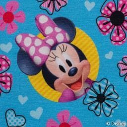 Trikoo Disney Minnie, MINNI ja KUKKASET turkoosinsininen
