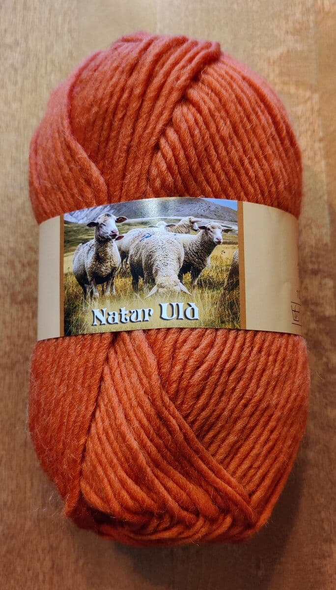 Natur Uld 100g Hjertegarn- Oranssi 3259