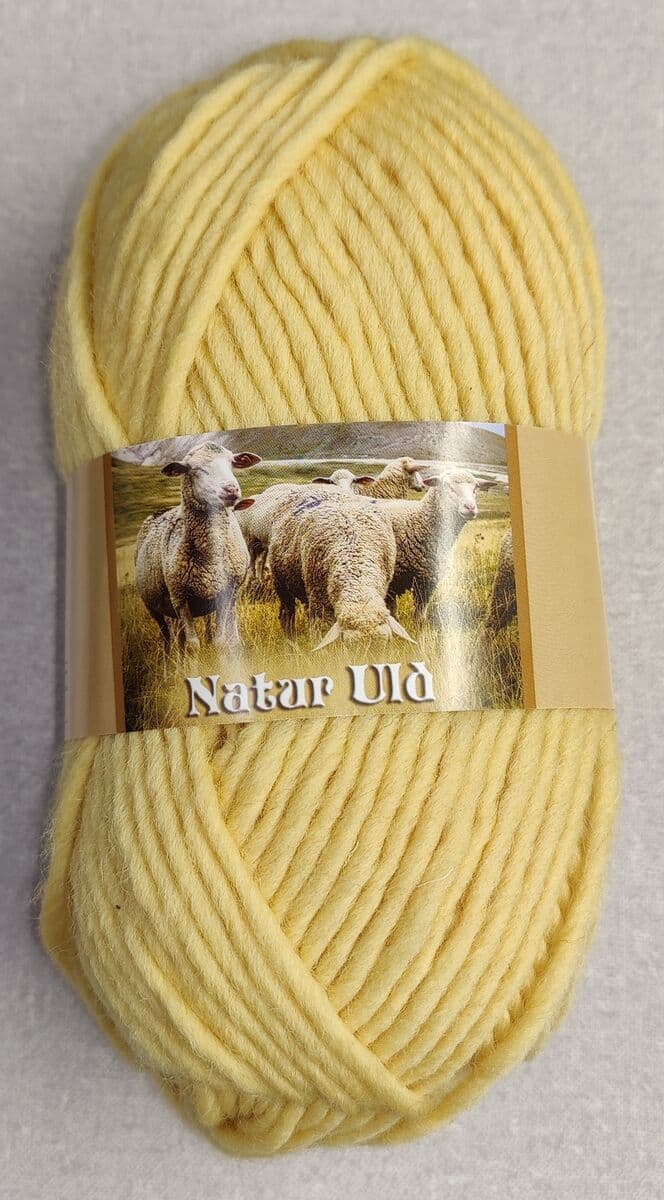 Natur Uld 100g Hjertegarn- Vaaleankeltainen 822