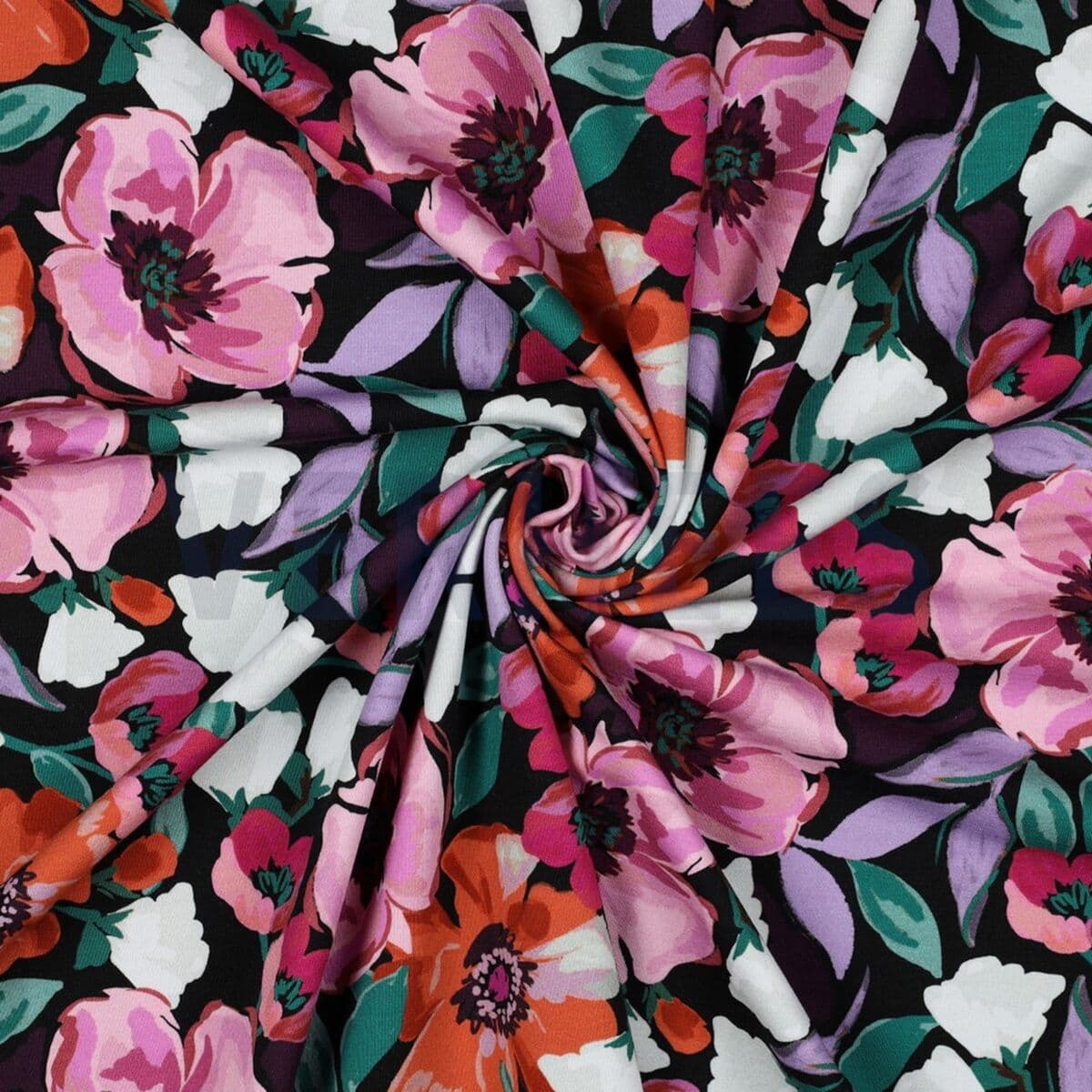 Joustocollari DIGITAL FLOWERS musta