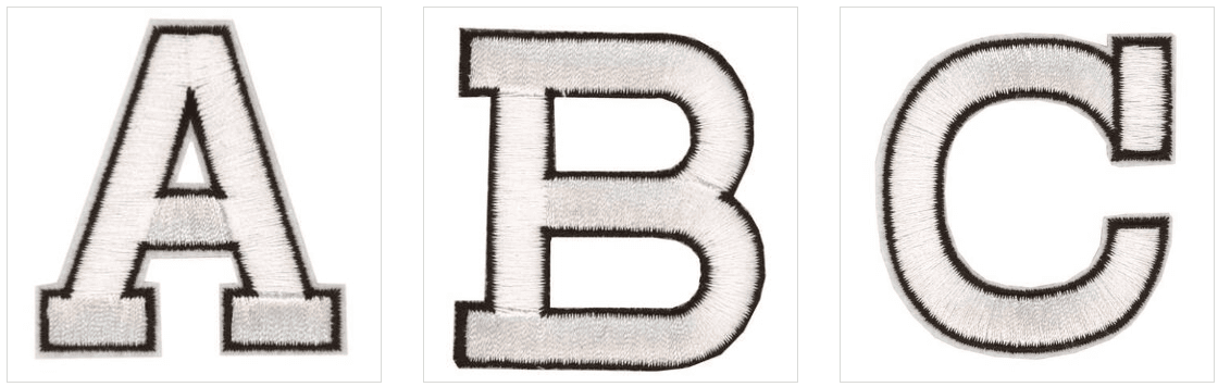 Kangasmerkki, KIRJAIMET