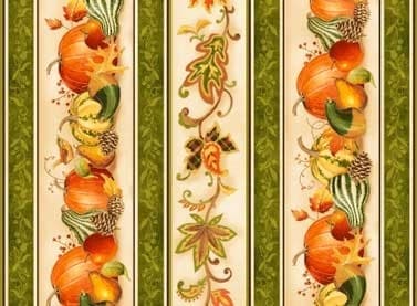 Puuvillakangas 112cm, KURPITSA raidat