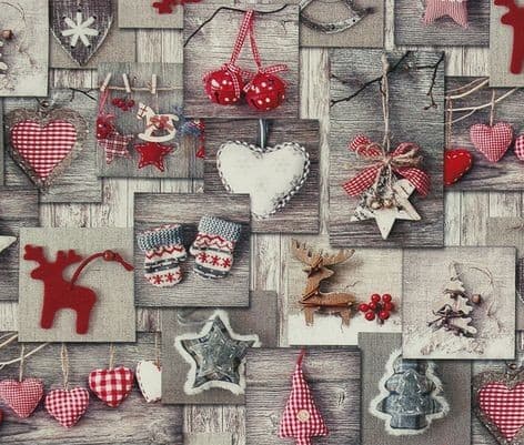 BELLA Puuvillakangas JOULUTUNNELMA