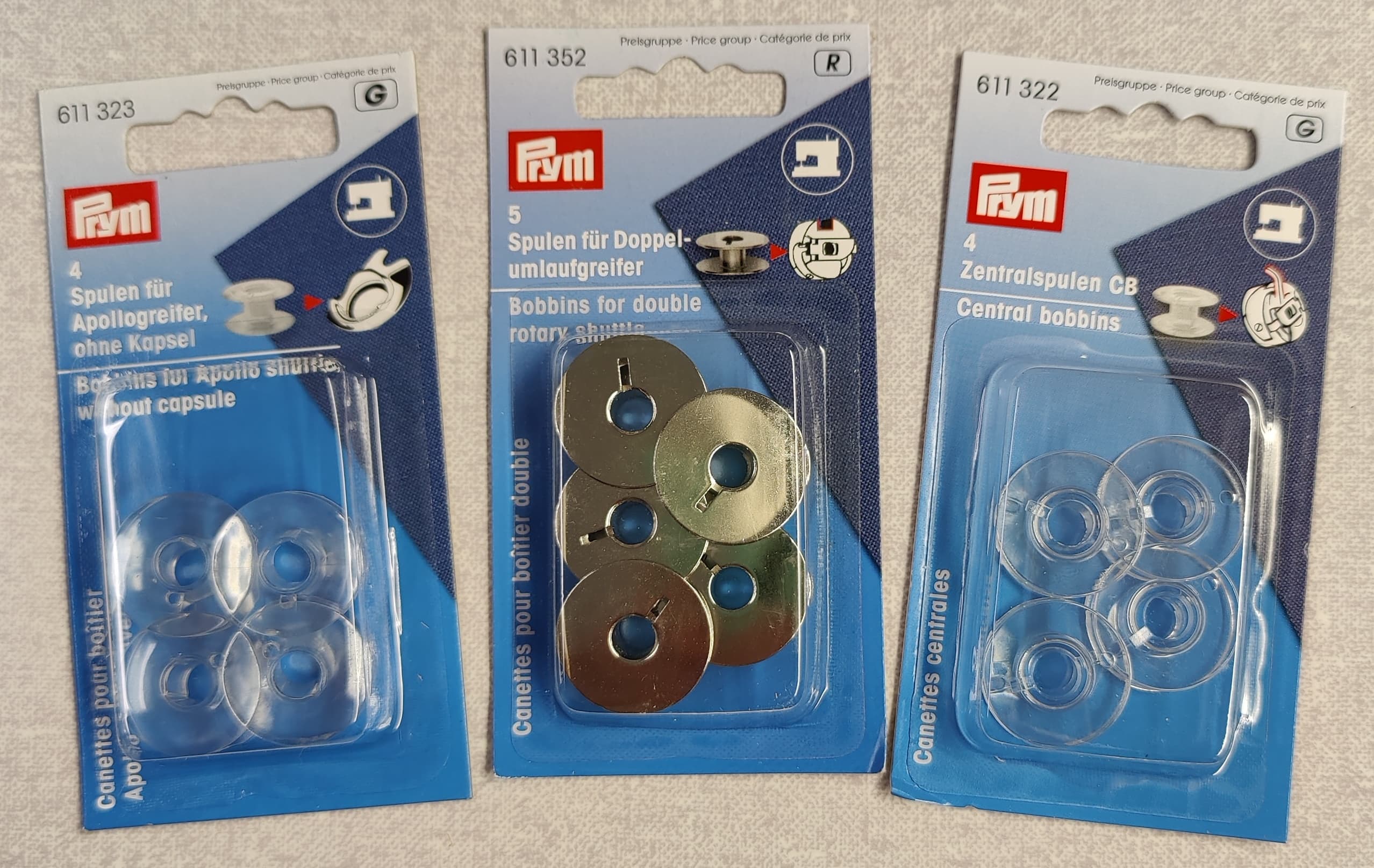 Ompelukoneen puola, Prym, ERI KOKOISIA