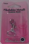 Pikalukko metalli, eri kokoisia, Hemline – 13mm