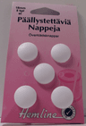 Kankaalla PÄÄLLYSTETTÄVÄ NAPPI, eri kokoja – 18mm 5kpl