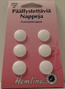 Kankaalla PÄÄLLYSTETTÄVÄ NAPPI, eri kokoja – 15mm 6kpl